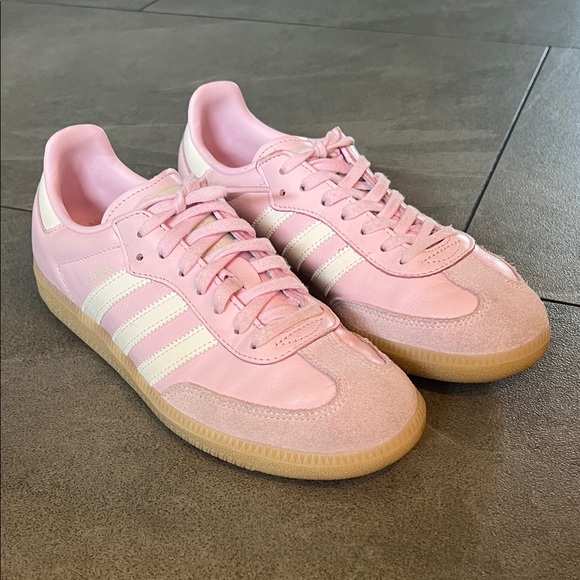 adidas Shoes - Adidas youth size 6 Pink Sambas in original box